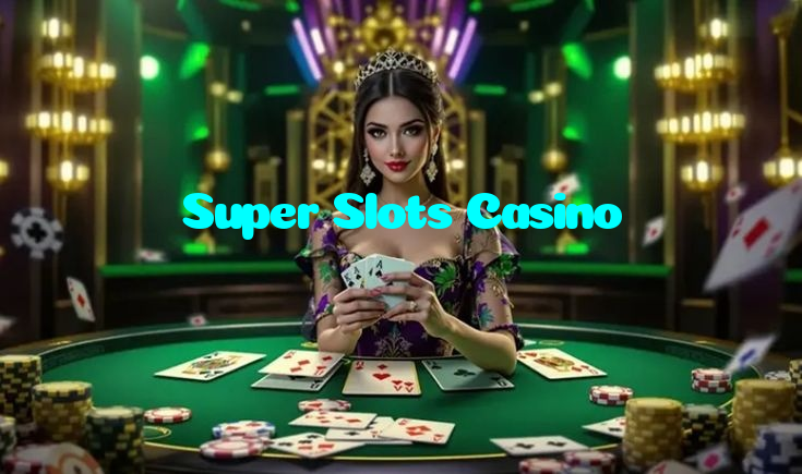Super Slots Casino casino presented on mobile device in Pakistan with slots and live games